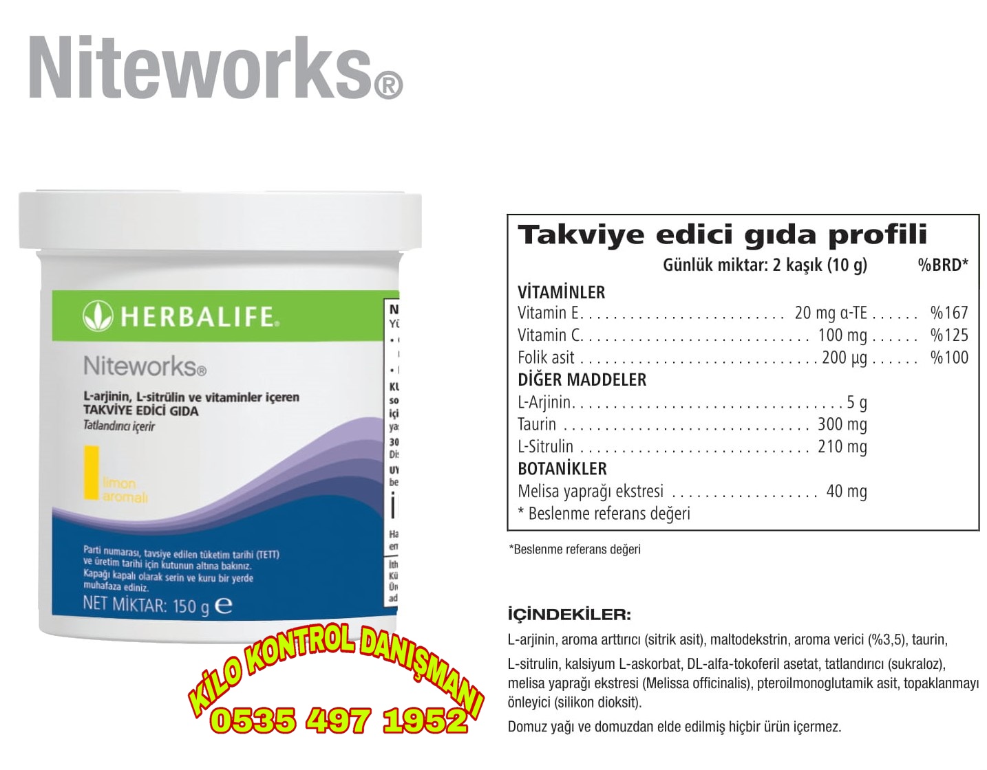 HERBALİFE ÜRÜNLERİ NİTEWORKS KALP DAMAR ÜRÜNÜ