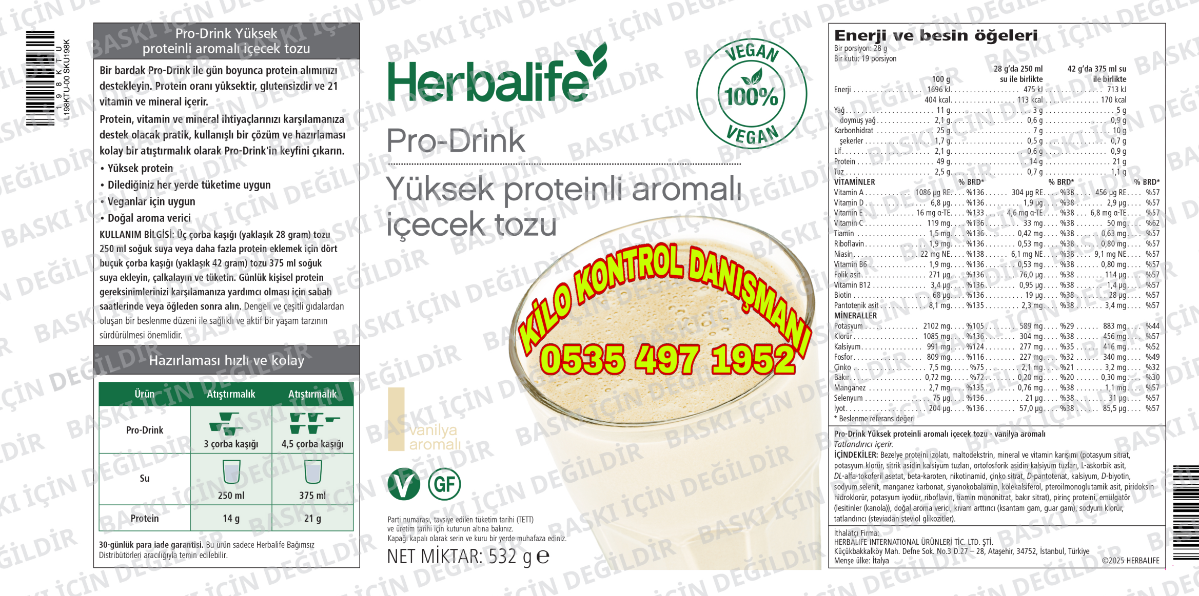 PRO DRİNK PROTEİN TAKFİYESİ 0535 497 19 52