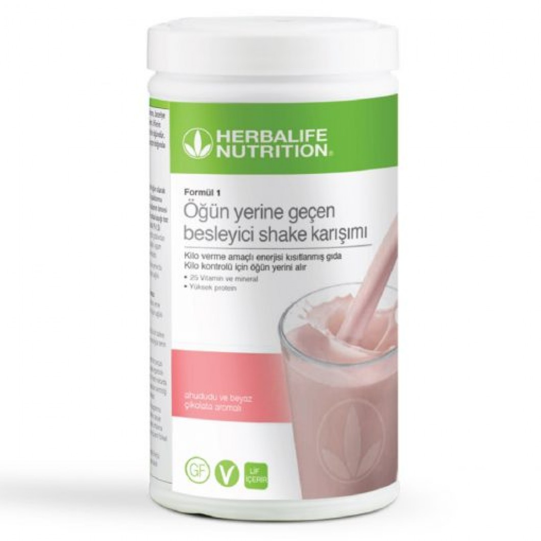 Herbalife Formül 1 Ahududu ve Beyaz Çikolatalı Shake
